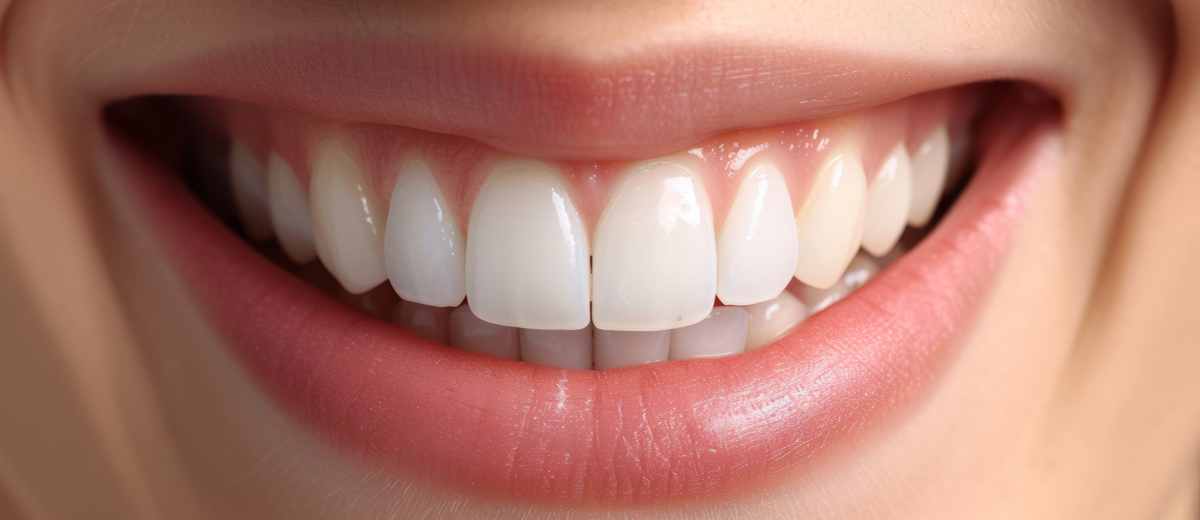 Woman with veneers on teeth